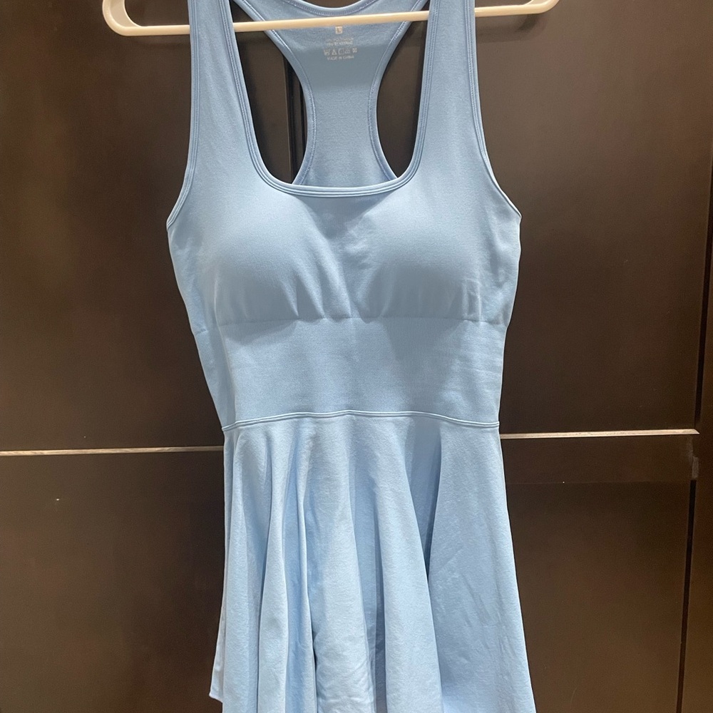 Amazon Light Blue Mini Skirt Dress